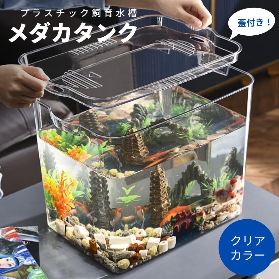 Amazon | [AiO JAPAN] 水槽 蓋付き メダ家 メダカタンク クリア